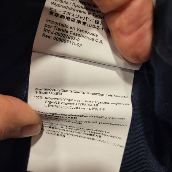 Hugo Boss Navy Blue Men's Wool Trousers Size 36 - Picture 9 of 11